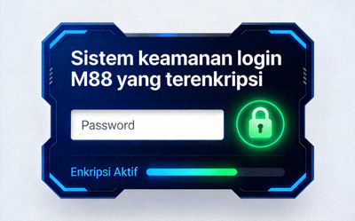 Sistem keamanan login M88 yang terenkripsi